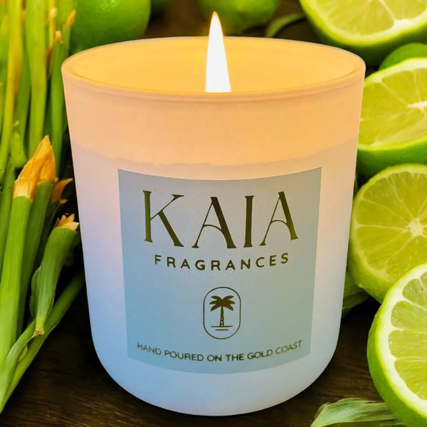 Lemongrass & Lime Coco Soy Wax Candle KAIA Fragrances