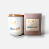 KAIA Fragrances 'Balance' candle and packaging on a white background