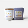 KAIA Fragrances candle and packaging on a white background