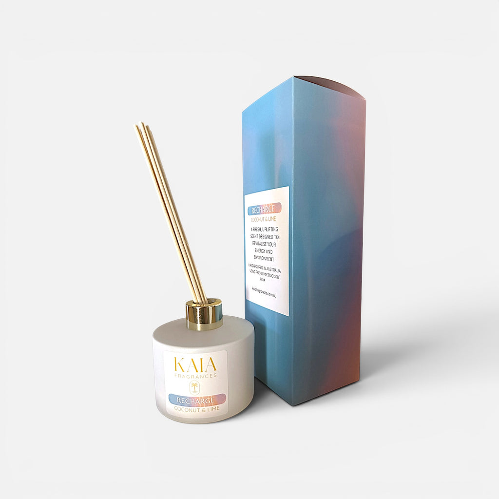 KAIA Reed diffuser  nd packaging on a white background