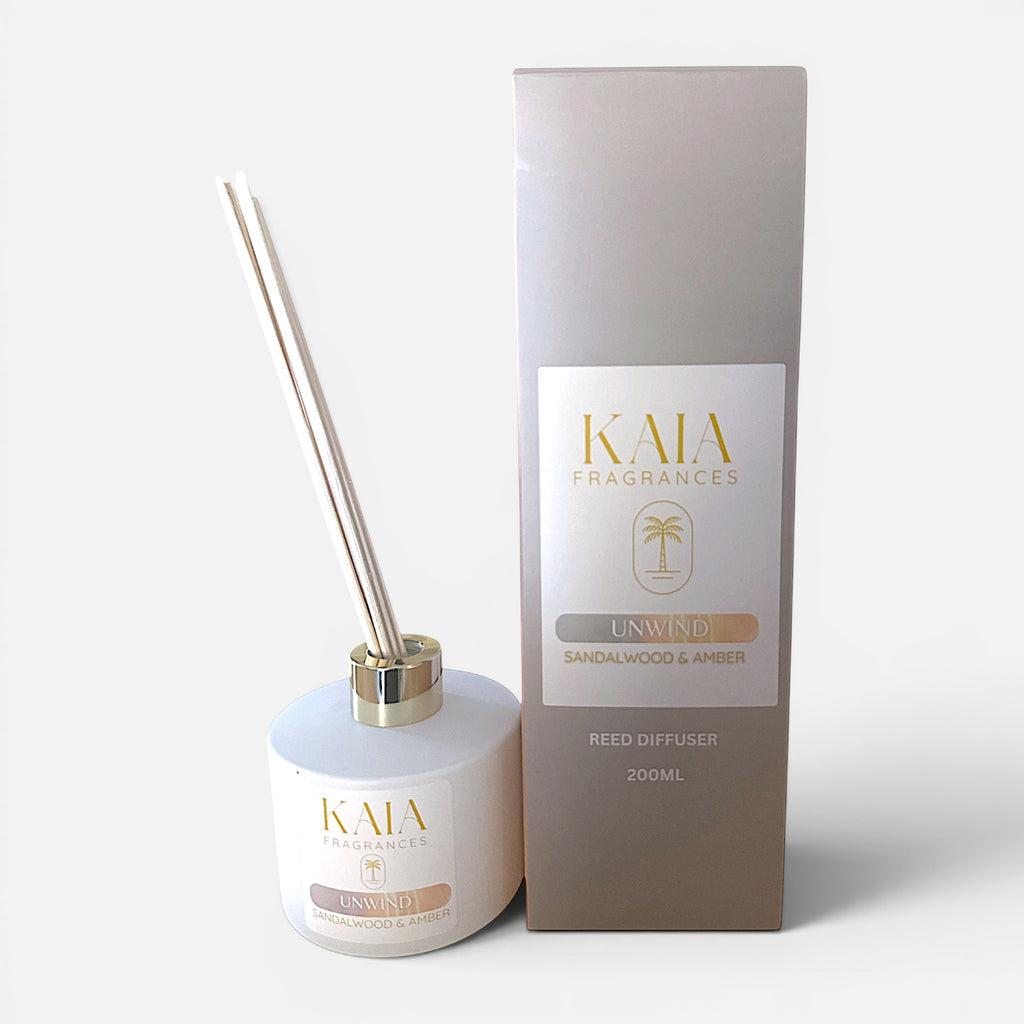 KAIA Unwind Diffuser with packaging on white background